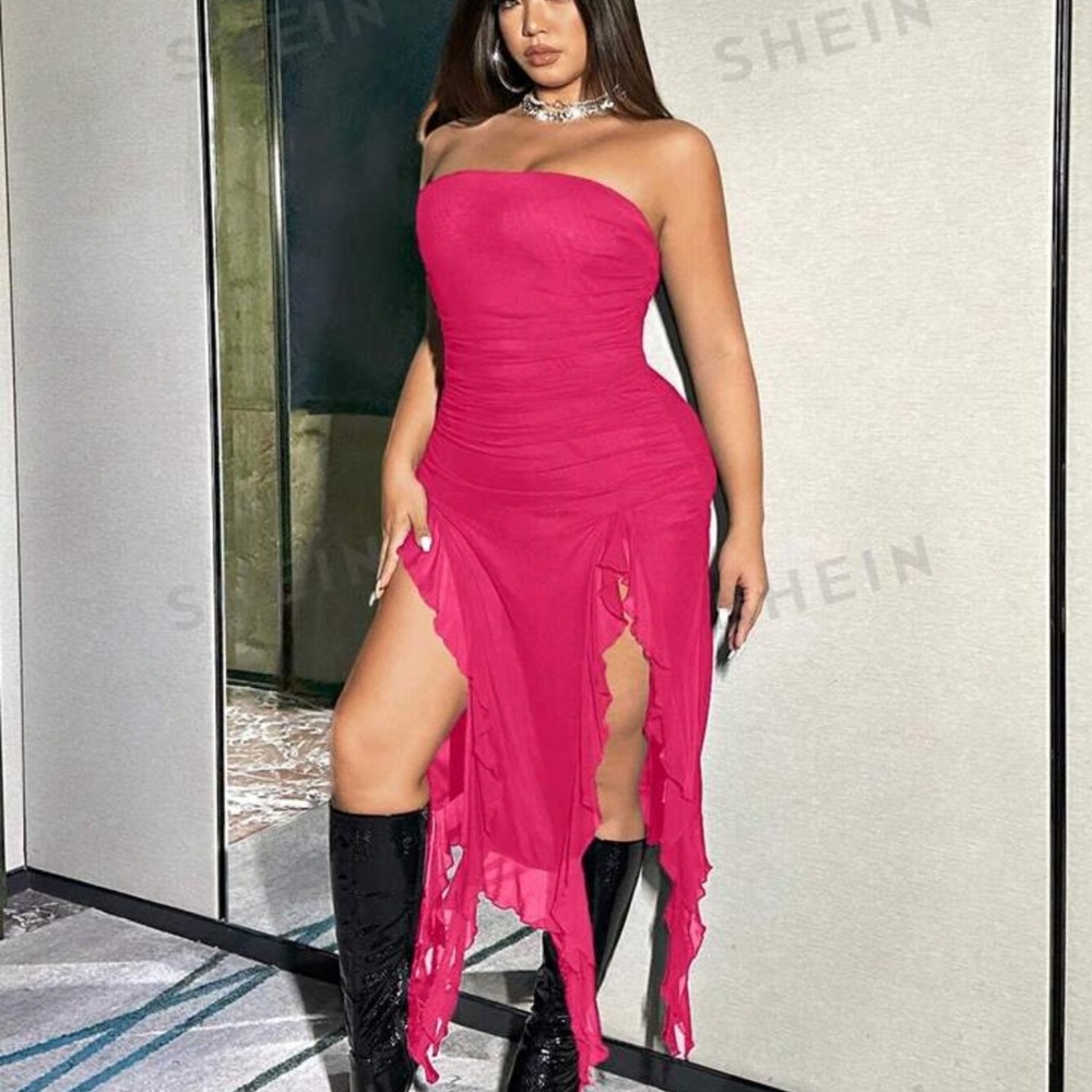 Strapless sexy dress
